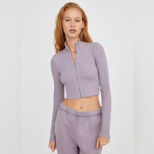 Aritzia TNA Copley Longsleeve in Purple Ash